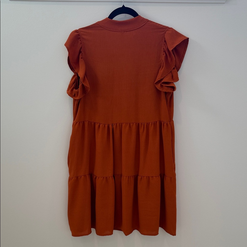 Rust Orange Mini Dress - Picture 6 of 9